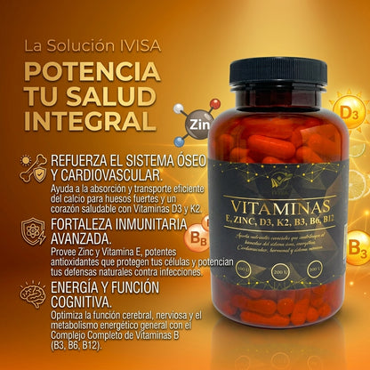 VITAMINAS (E, D3, K2, B3, B6, B12 Y Zinc) (VITAMINAS / MINERALES)