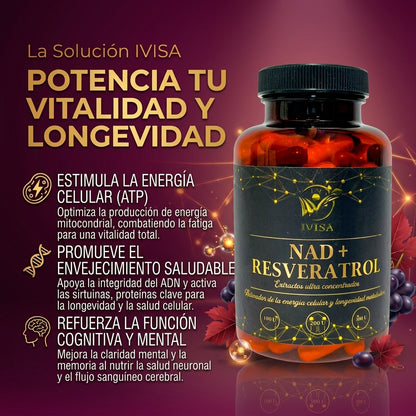 NAD+ RESVERATROL (ENERGÍA / ANTIAGING / BELLEZA