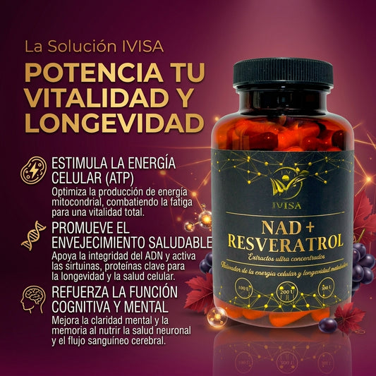 NAD+ RESVERATROL (ENERGÍA / ANTIAGING / BELLEZA