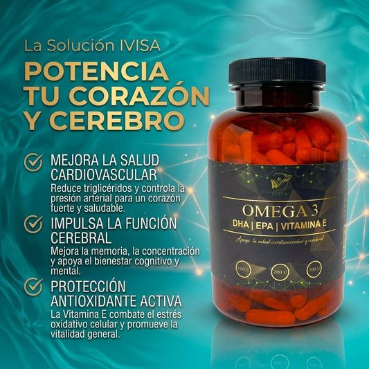 OMEGA 3 DHA + EPA + VITAMINA E (CIRCULACIÓN / CARDIOVASCULAR / OCULAR)