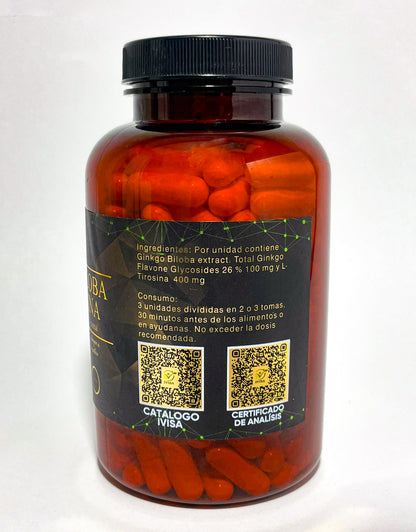 GINKGO BILOBA + L TIROSINA (CEREBRO / MEMORIA / ENFOQUE)