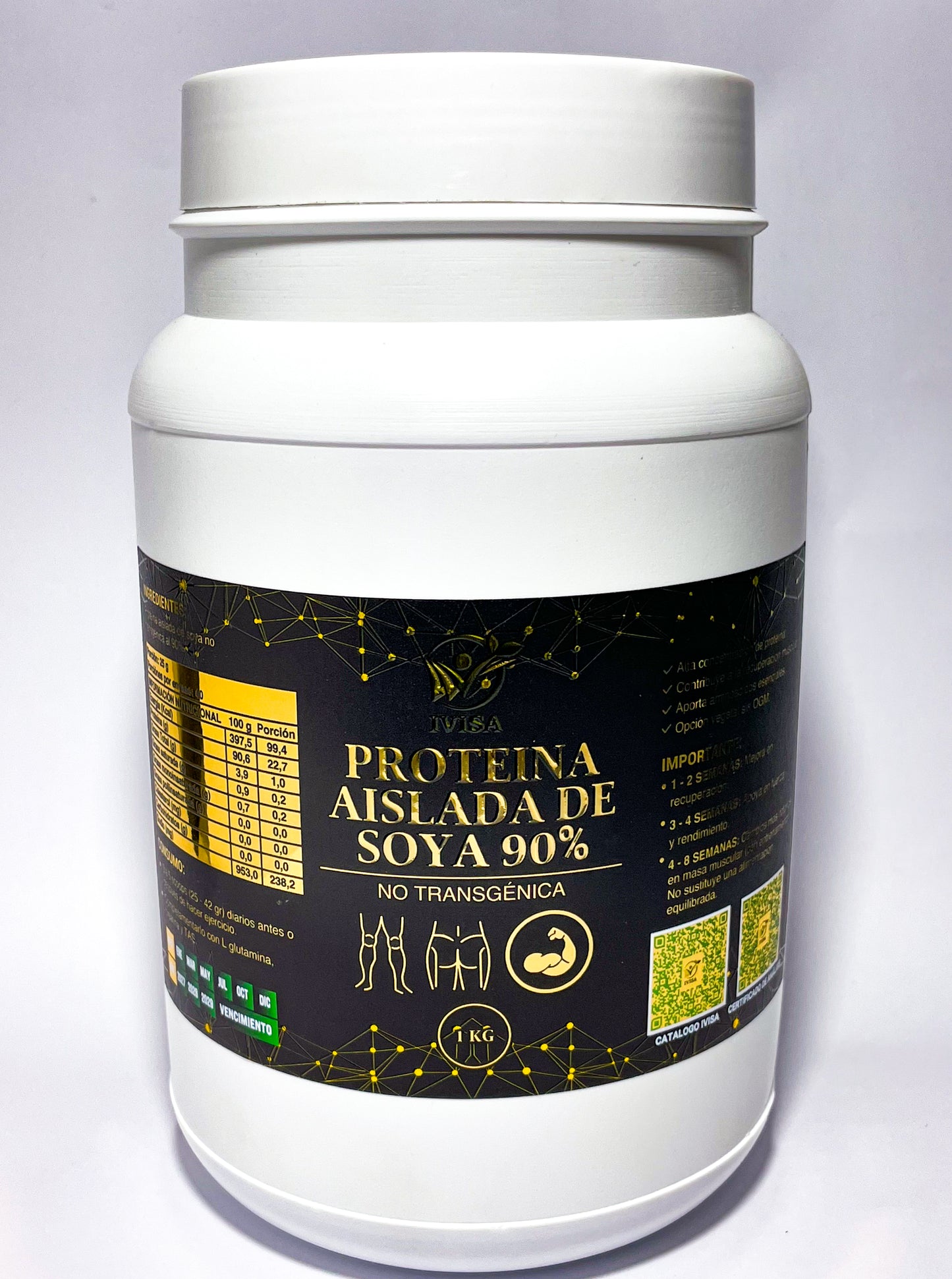 PROTEINA AISLADA DE SOYA 90% NO TRANSGÉNICA (RENDIMIENTO DEPORTIVO / MUSCULAR)
