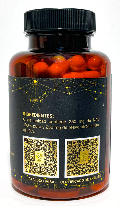 NAD+ RESVERATROL (ENERGÍA / ANTIAGING / BELLEZA
